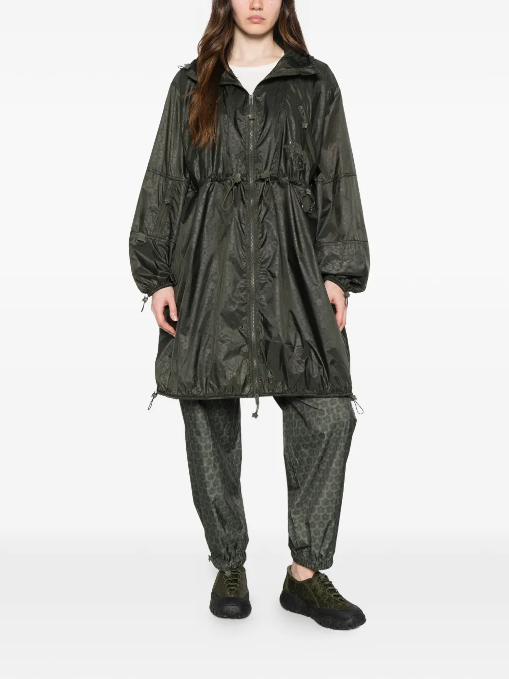 The North Face x Cecilie Bahnsen regenjas met capuchon en rits Groen