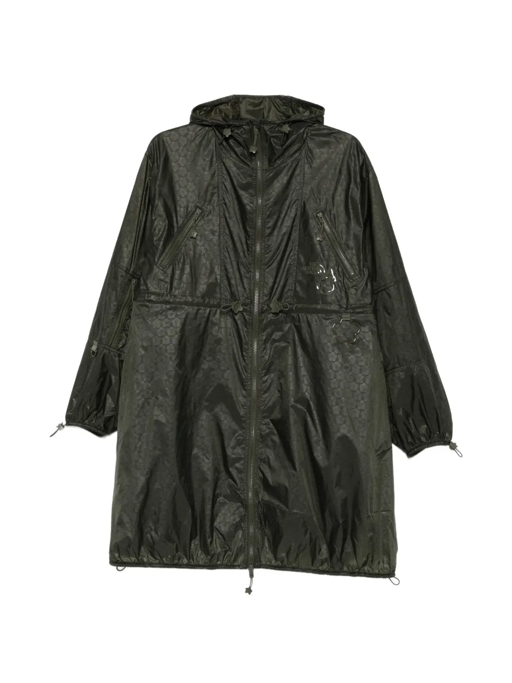 The North Face x Cecilie Bahnsen zip-up hooded raincoat - Verde