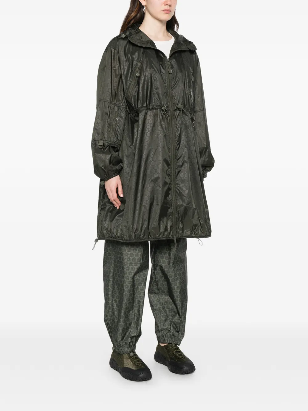 The North Face x Cecilie Bahnsen regenjas met capuchon en rits Groen