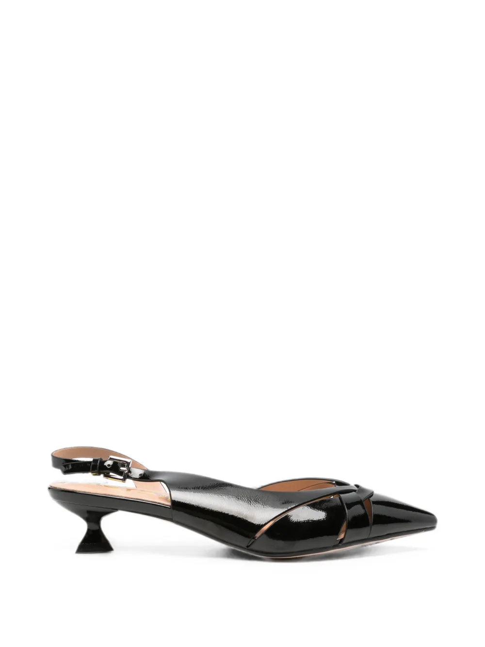 KEYS crossover-strap slingback pumps Zwart