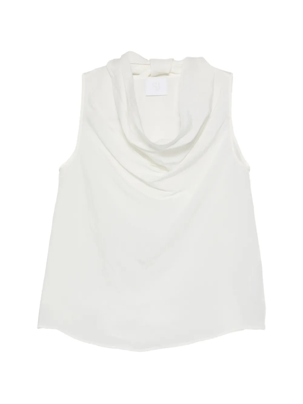 Su cowl-neck blouse - Bianco