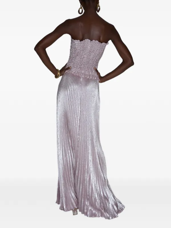 l'ide maya strapless pleated maxi dress Pleated Maya Gown