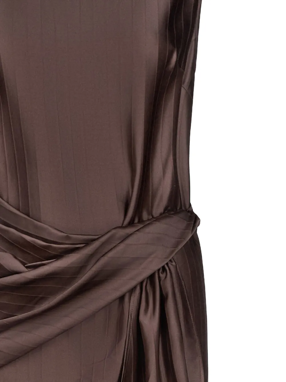 LouLou de Saison Fonda gedrapeerde asymmetrische top Bruin