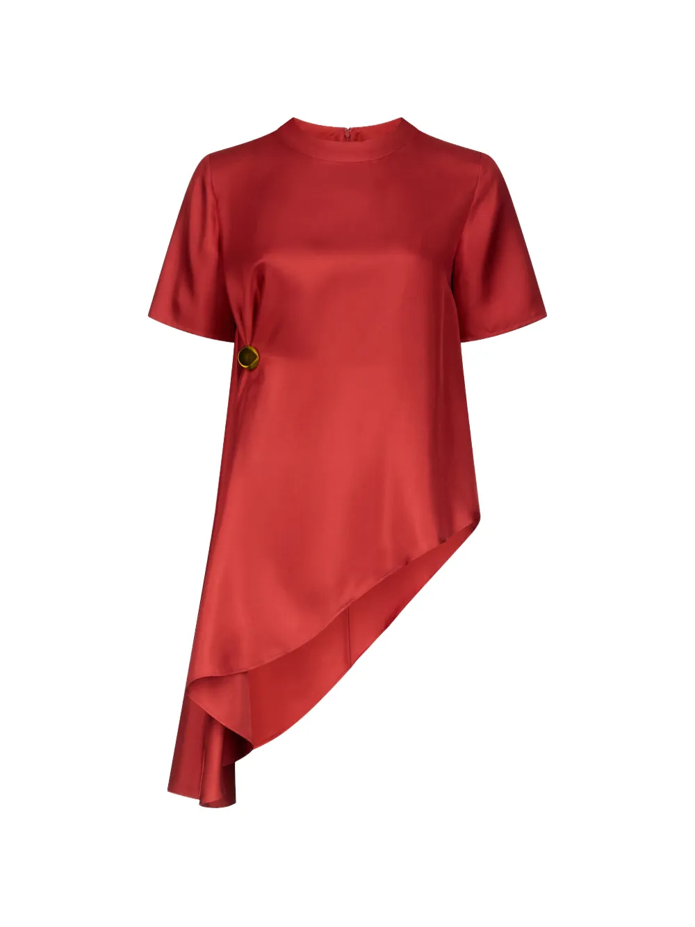 LouLou de Saison Madea draped asymmetric top - Rosso