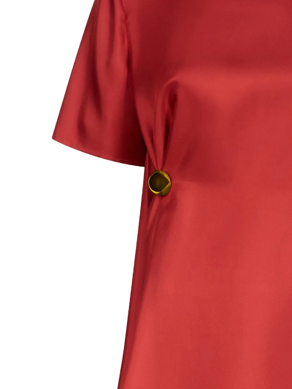 LouLou de Saison Madea gedrapeerde asymmetrische top Rood