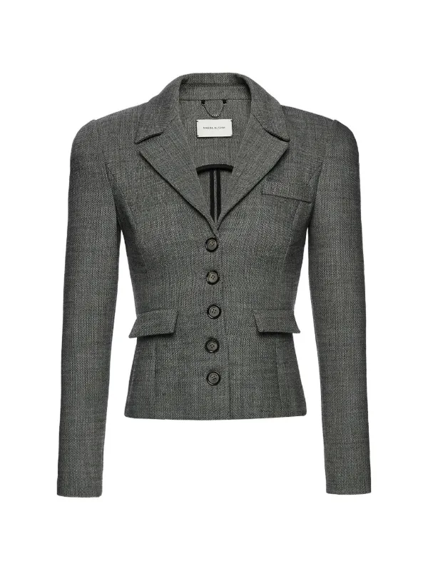 Magda Butrym Buttoned Blazer in Grey