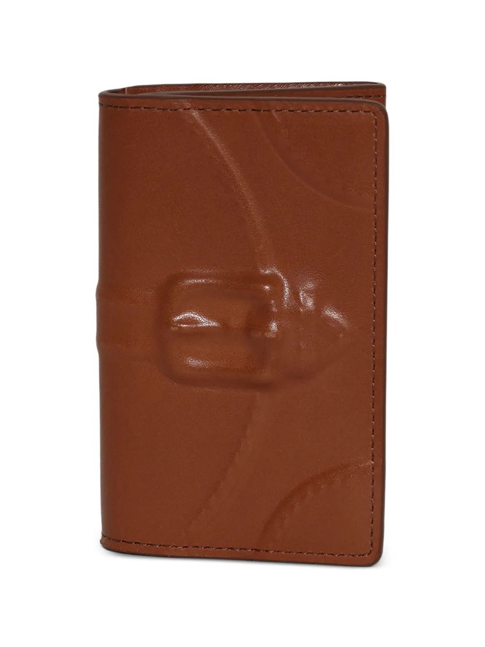 Maison MIHARA YASUHIRO Invisible buckle embossed wallet - Marrone