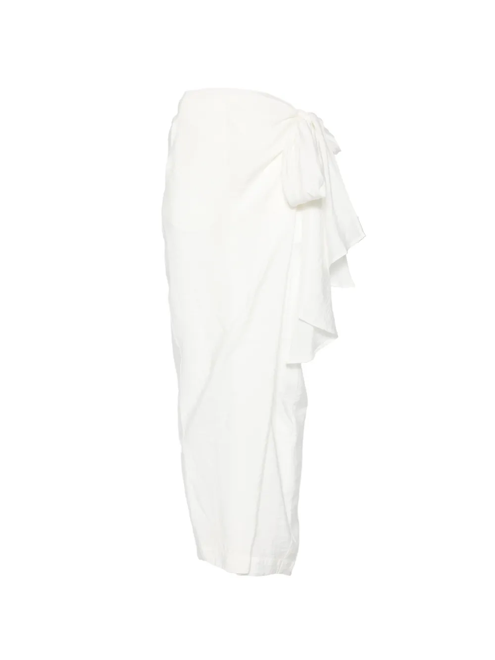 Su wrap-design trousers - Bianco
