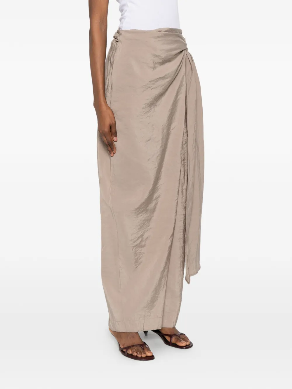 Su Broek met geknoopt detail Beige