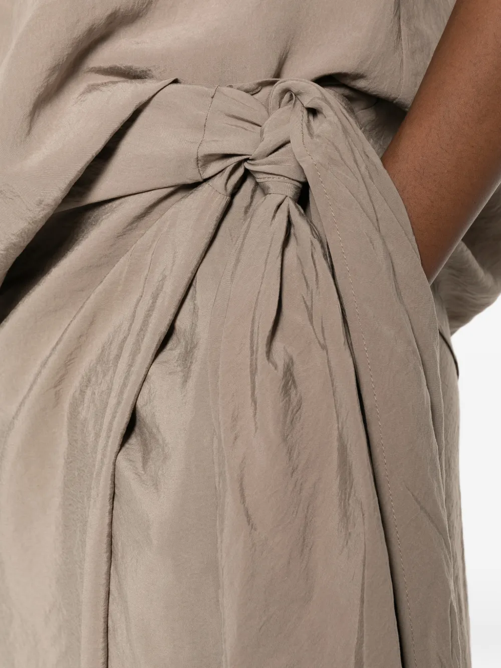 Su Broek met geknoopt detail Beige