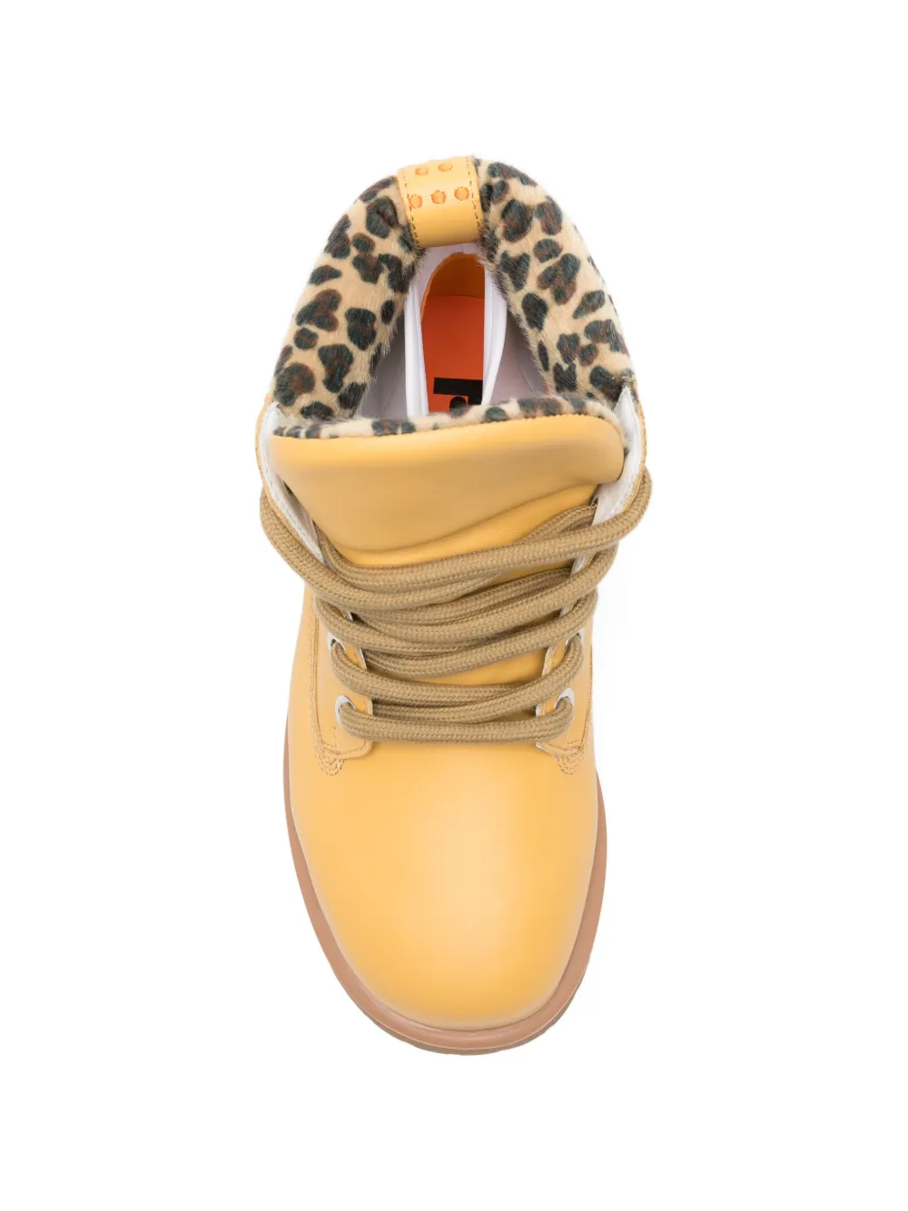 PDF leopard-print lace-up hiking boots Geel