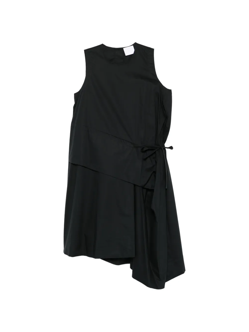 Su tie-detail midi dress - Nero