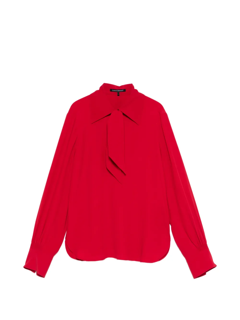 Luisa Cerano Pussy-bow Blouse In Red