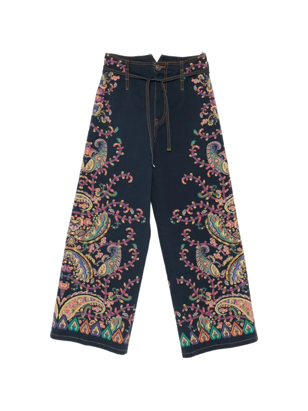 ETRO paisley-print jeans - Blu