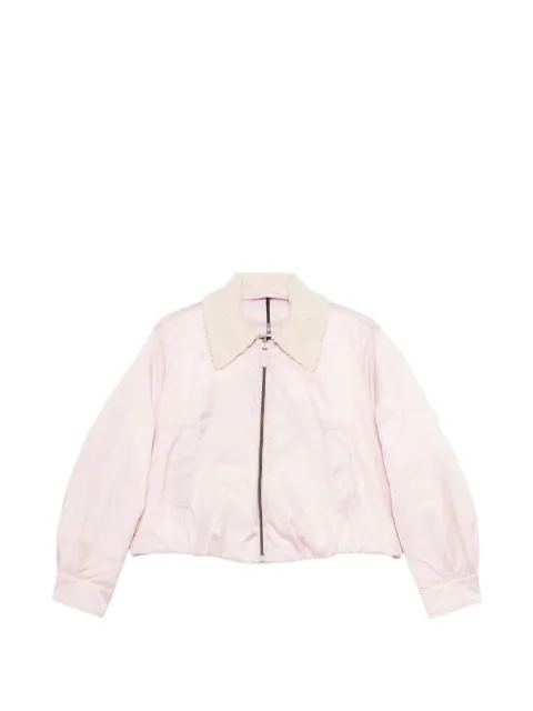 Luisa Cerano chamarra capitonada con diseño reversible