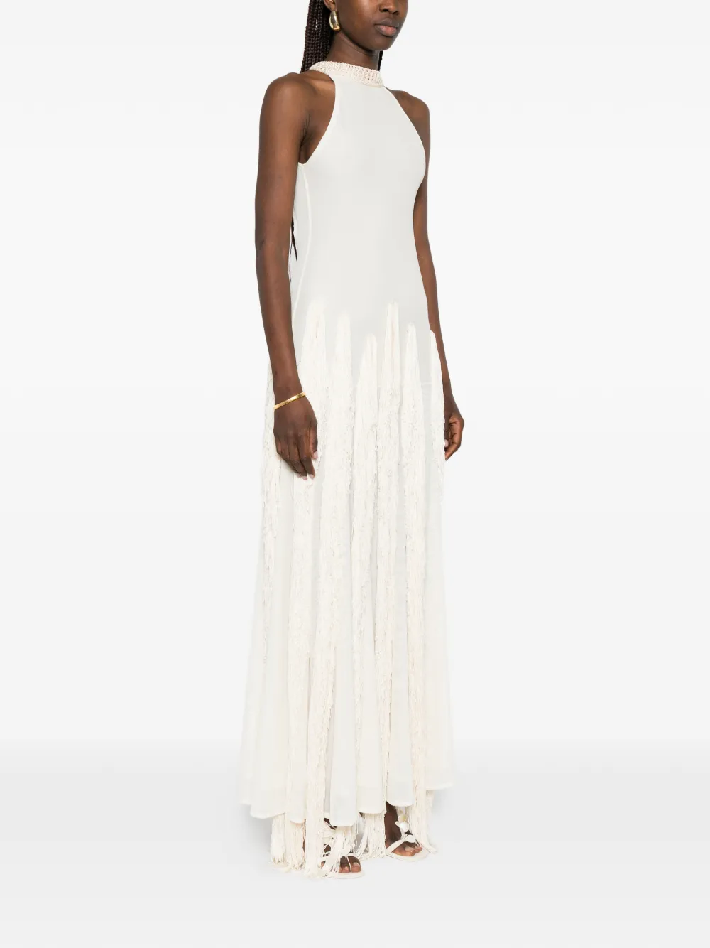  Bless Vestido Largo Con Cuello Halter - Neutro 