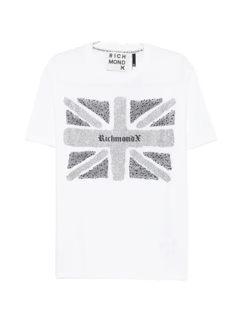 John Richmond Union Jack embellished T-shirt