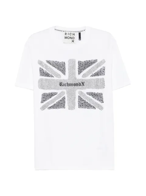 John Richmond Union Jack embellished T-shirt
