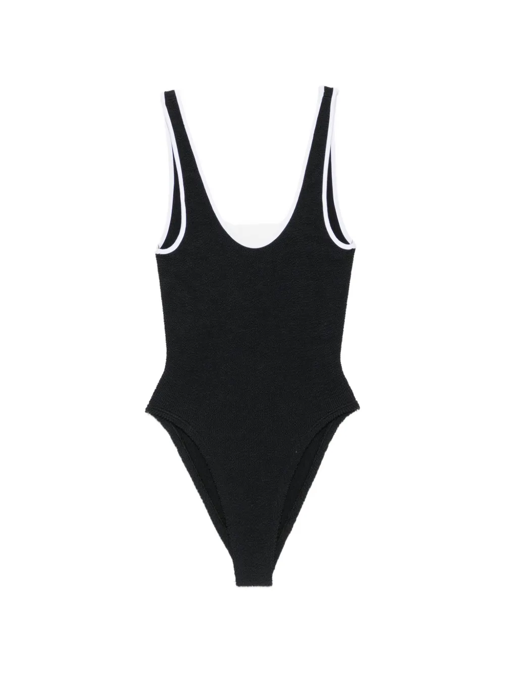 Hunza G crinkle-effect swimsuit - Nero