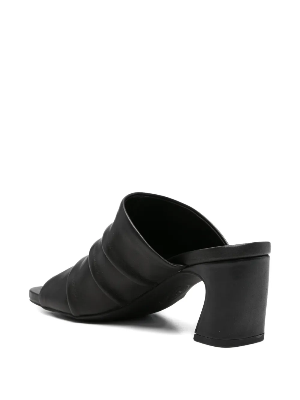 Ash Eva ruched leather sandals Zwart
