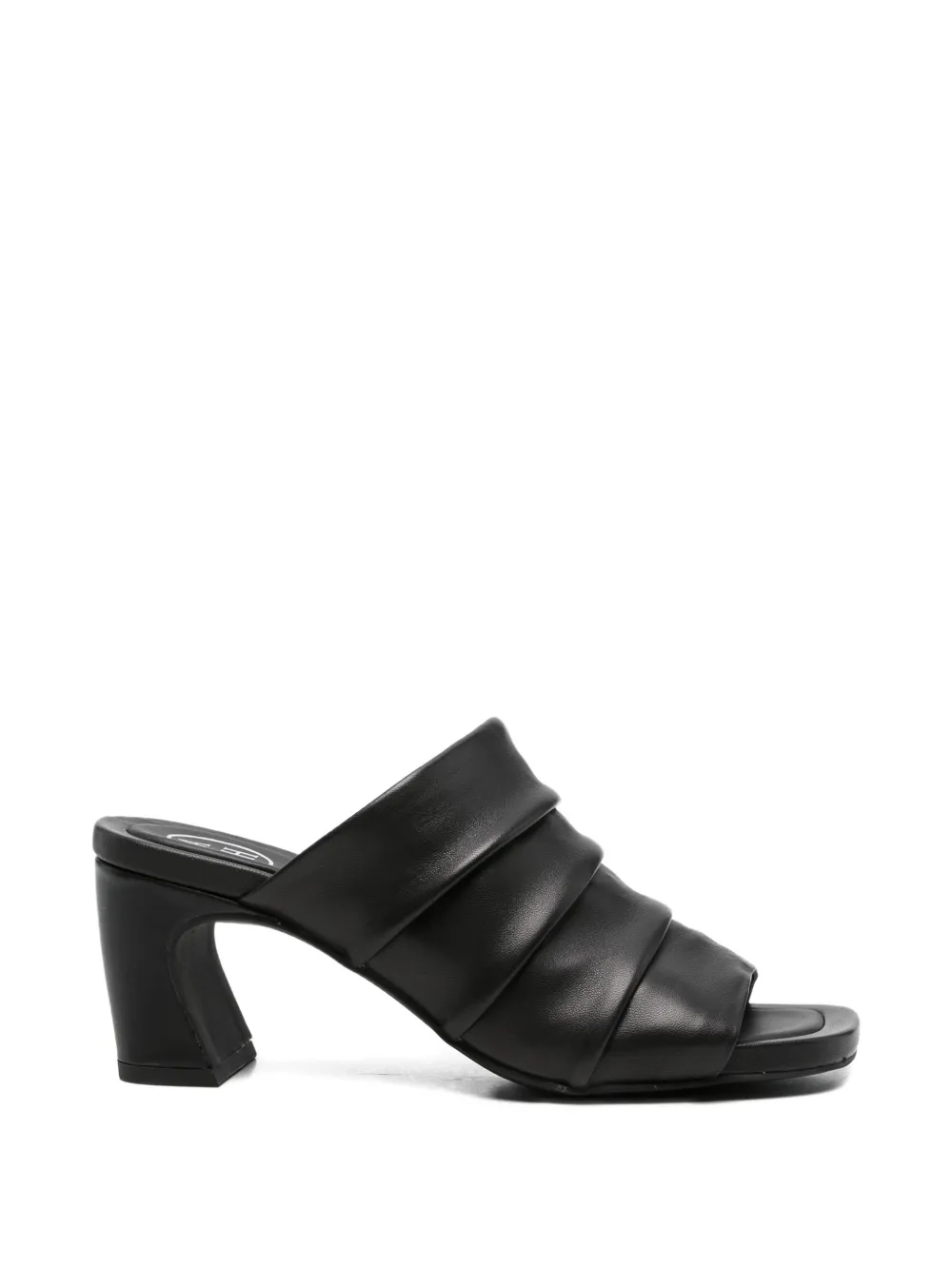 Ash Eva ruched leather sandals - Nero