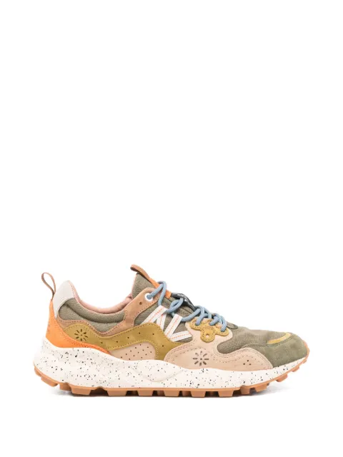 FLOWER MOUNTAIN Yamano 3 panelled suede-trim sneakers