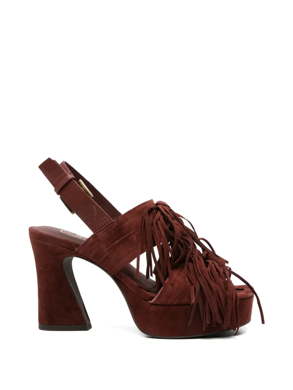 Ash fringe-detailed platform sandals - Marrone
