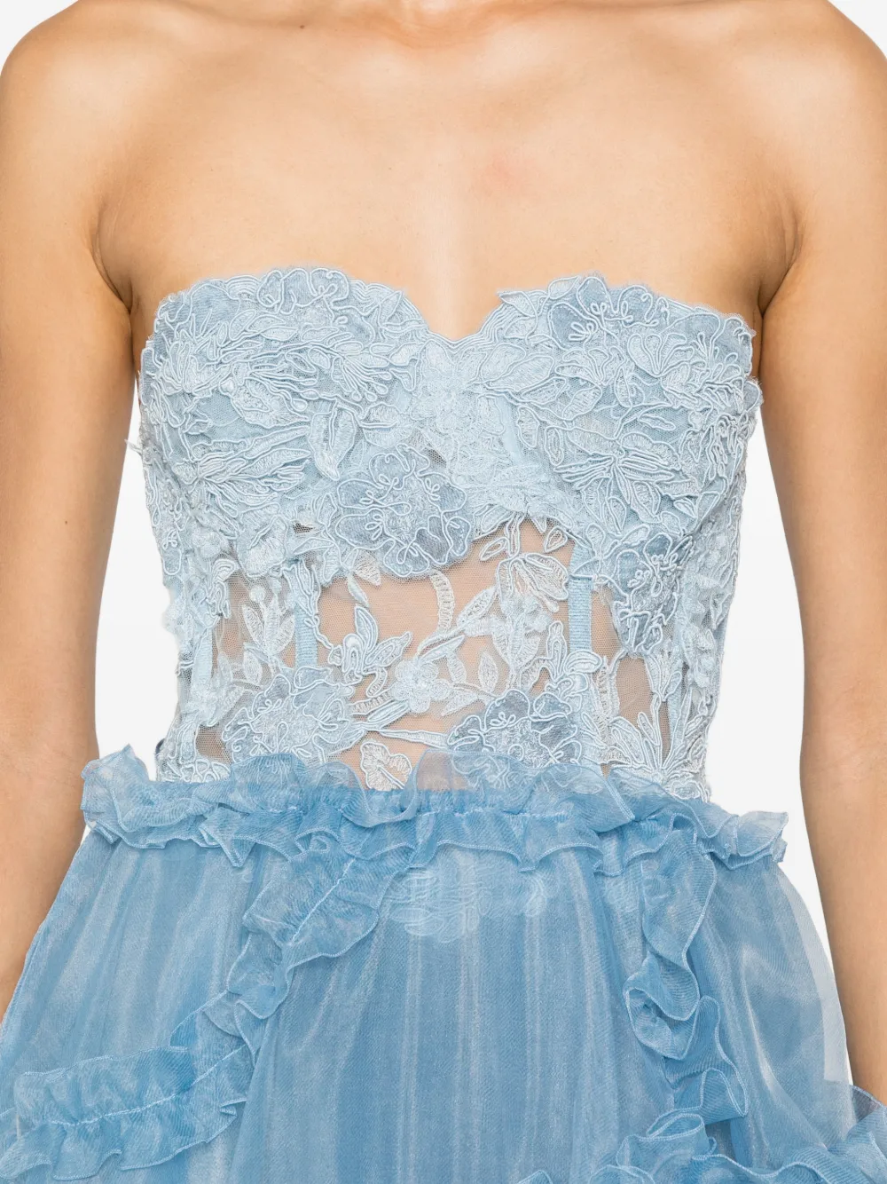 Ermanno Scervino Strapless top Blauw