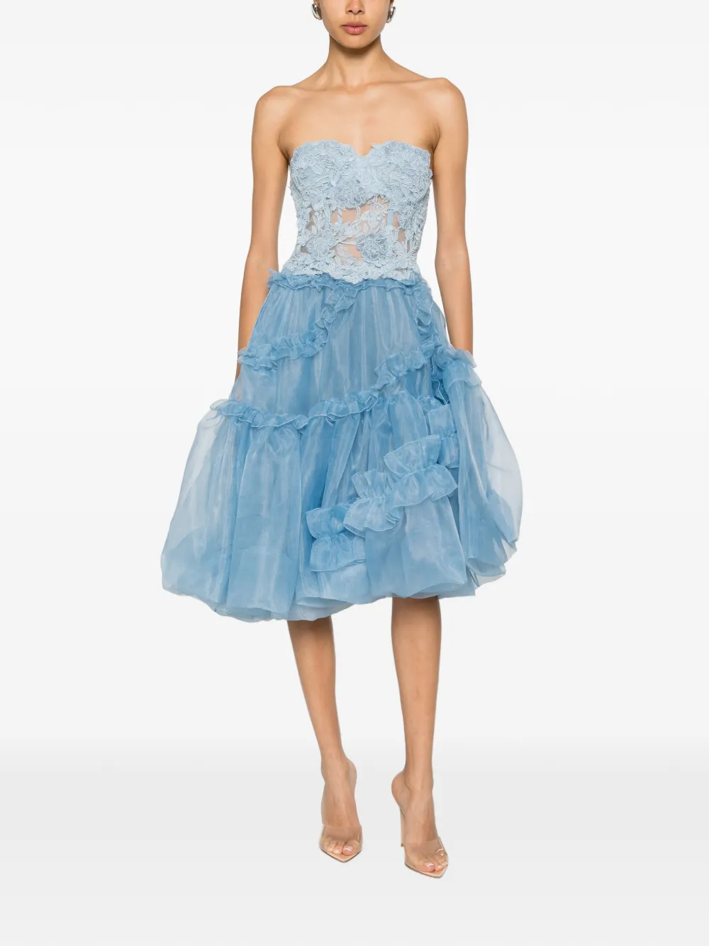 Ermanno Scervino Strapless top Blauw