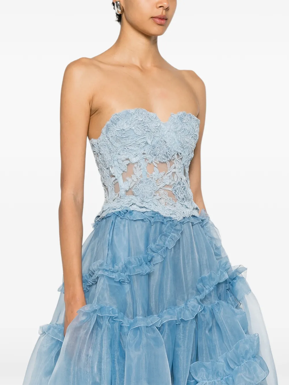 Ermanno Scervino Strapless top Blauw