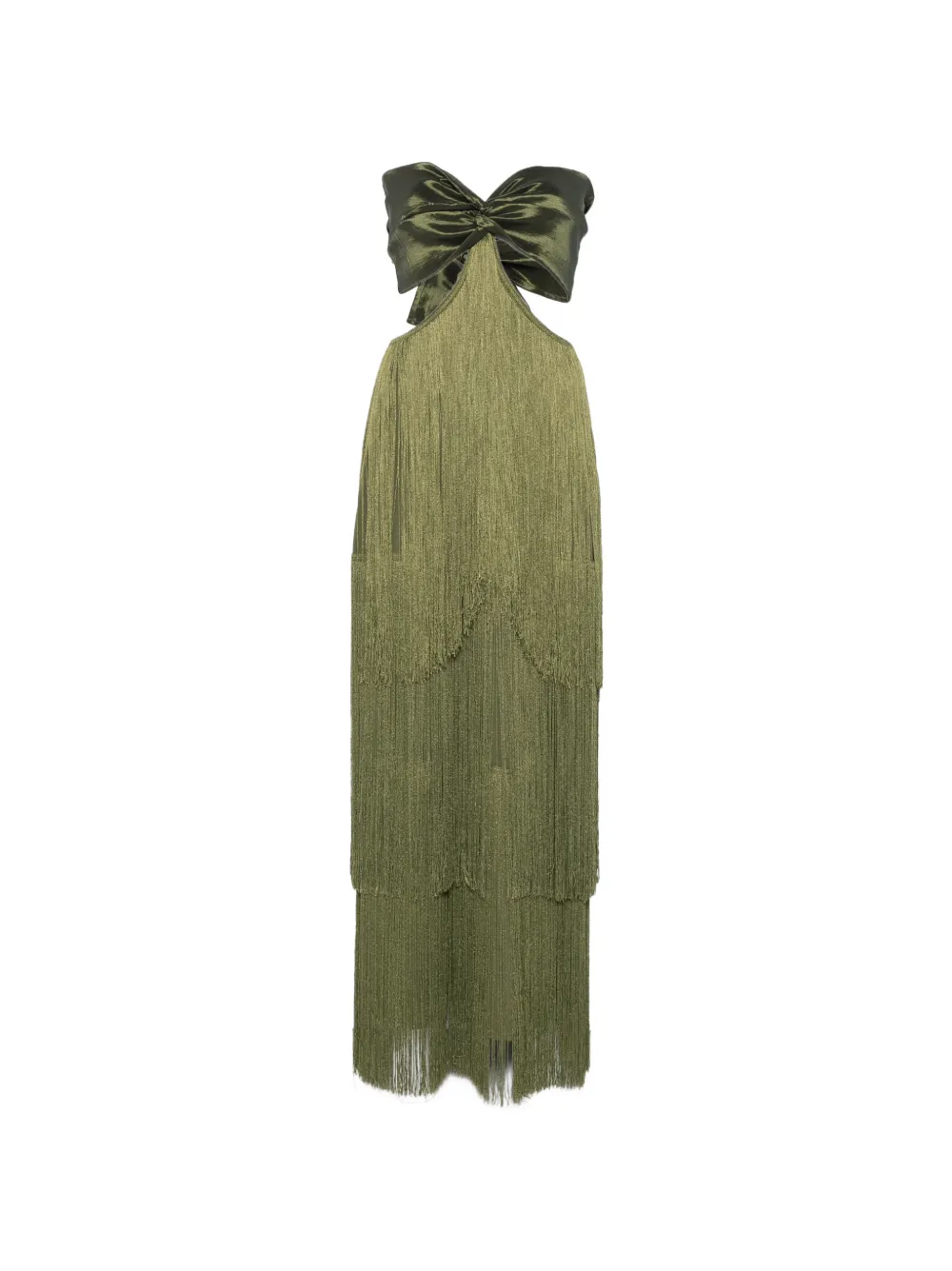 Bless bow-detail maxi dress - Verde