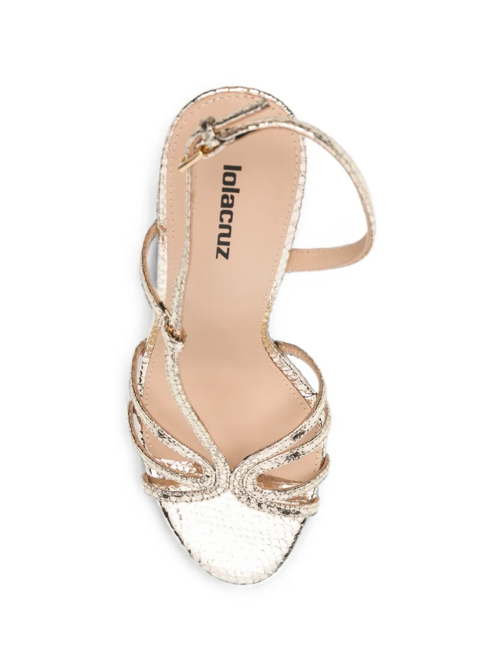 Lola Cruz Tati snakeskin-effect strappy sandals Goud