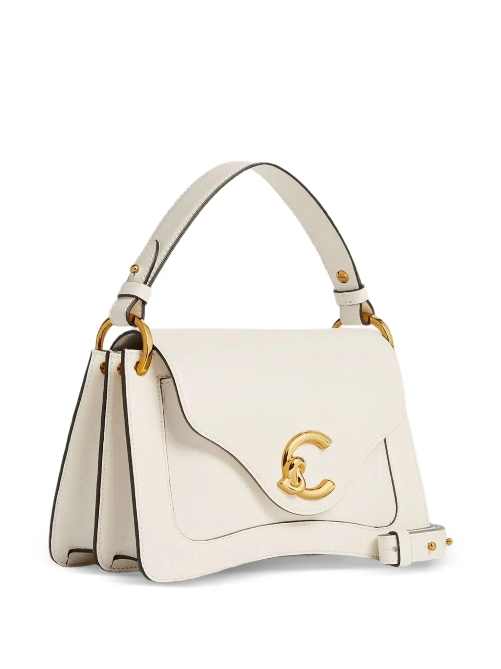 Coccinelle Kleine C-Me leren shopper Wit