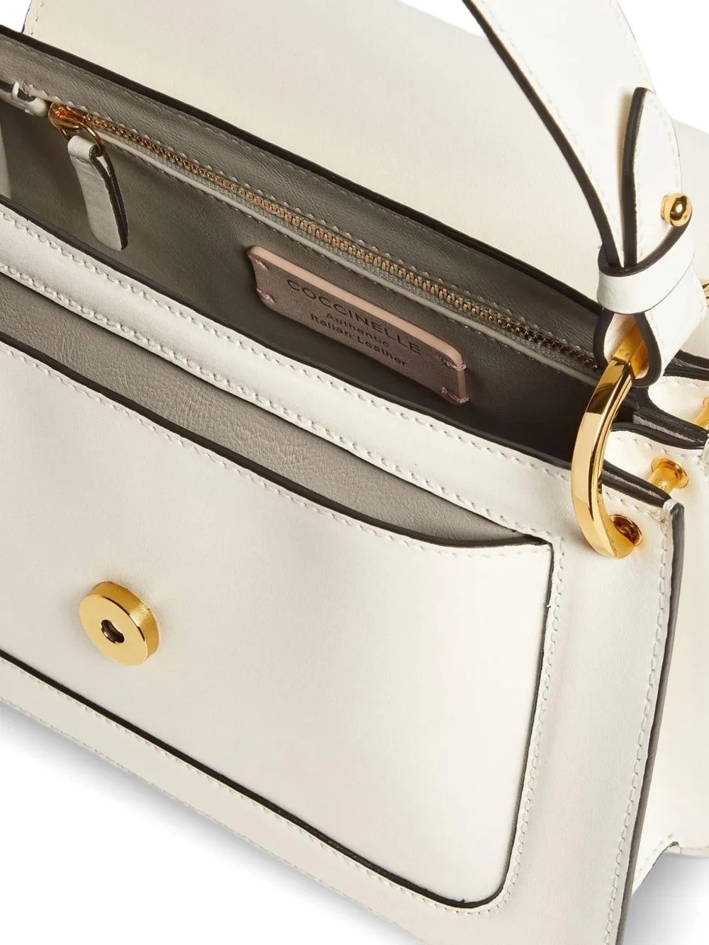Coccinelle Kleine C-Me leren shopper Wit