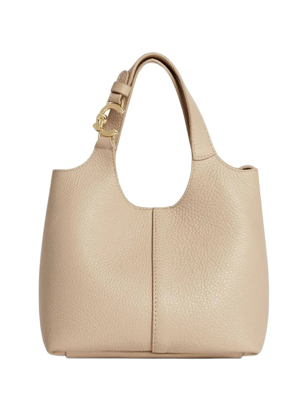 Coccinelle small C-Easy logo-charm tote bag - Toni neutri