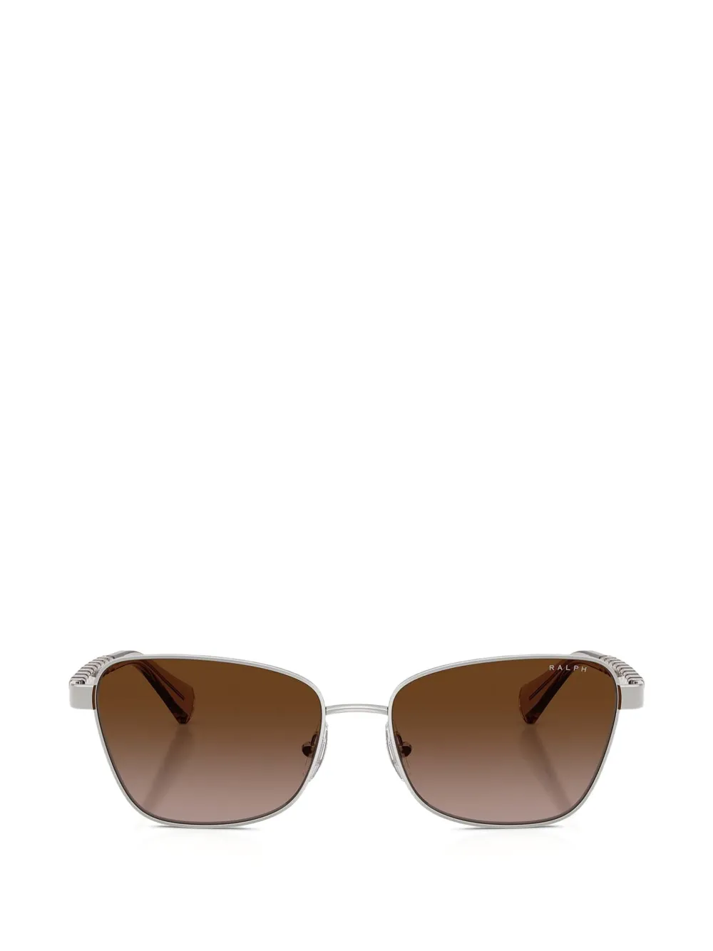 POLO RALPH LAUREN EYEWEAR Zonnebril met gevlochten vierkant montuur Zilver