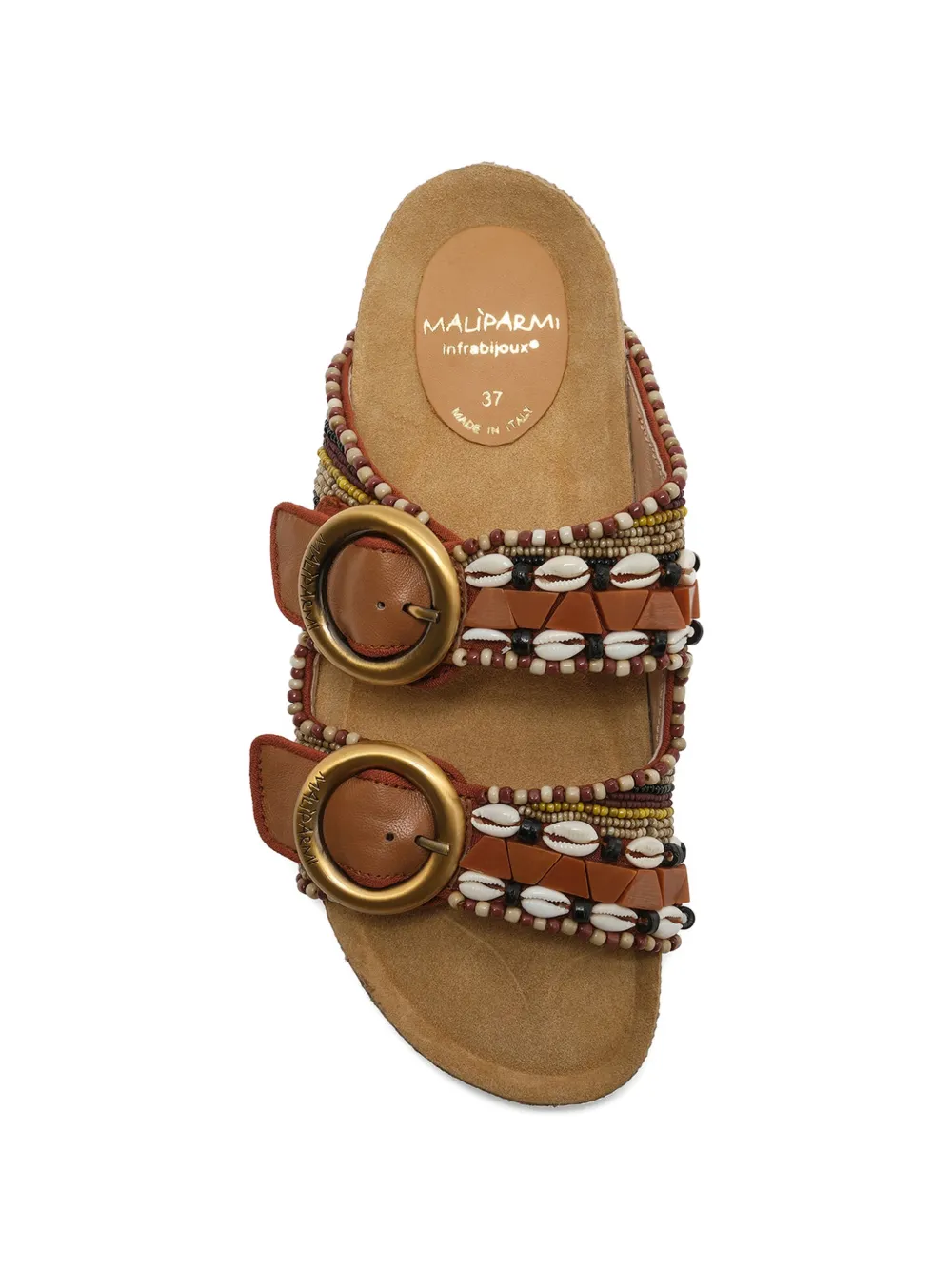 MALIPARMI Summer Shell sandalen Bruin