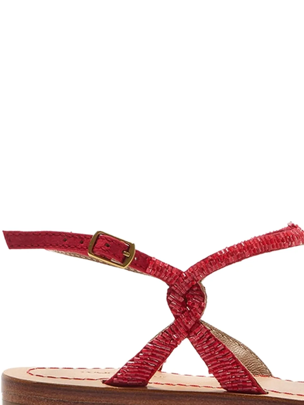 MALIPARMI Cuts & Beads sandalen Rood