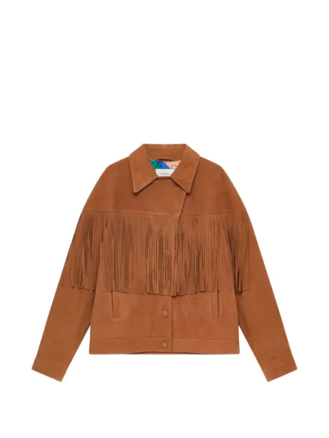 MALIPARMI 프린지 바이커 재킷