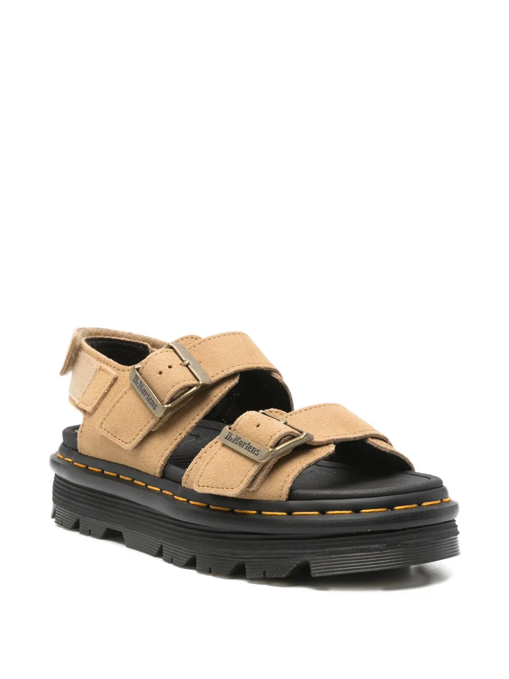 Dr Martens Zebzag buckle-strap platform sandals Beige