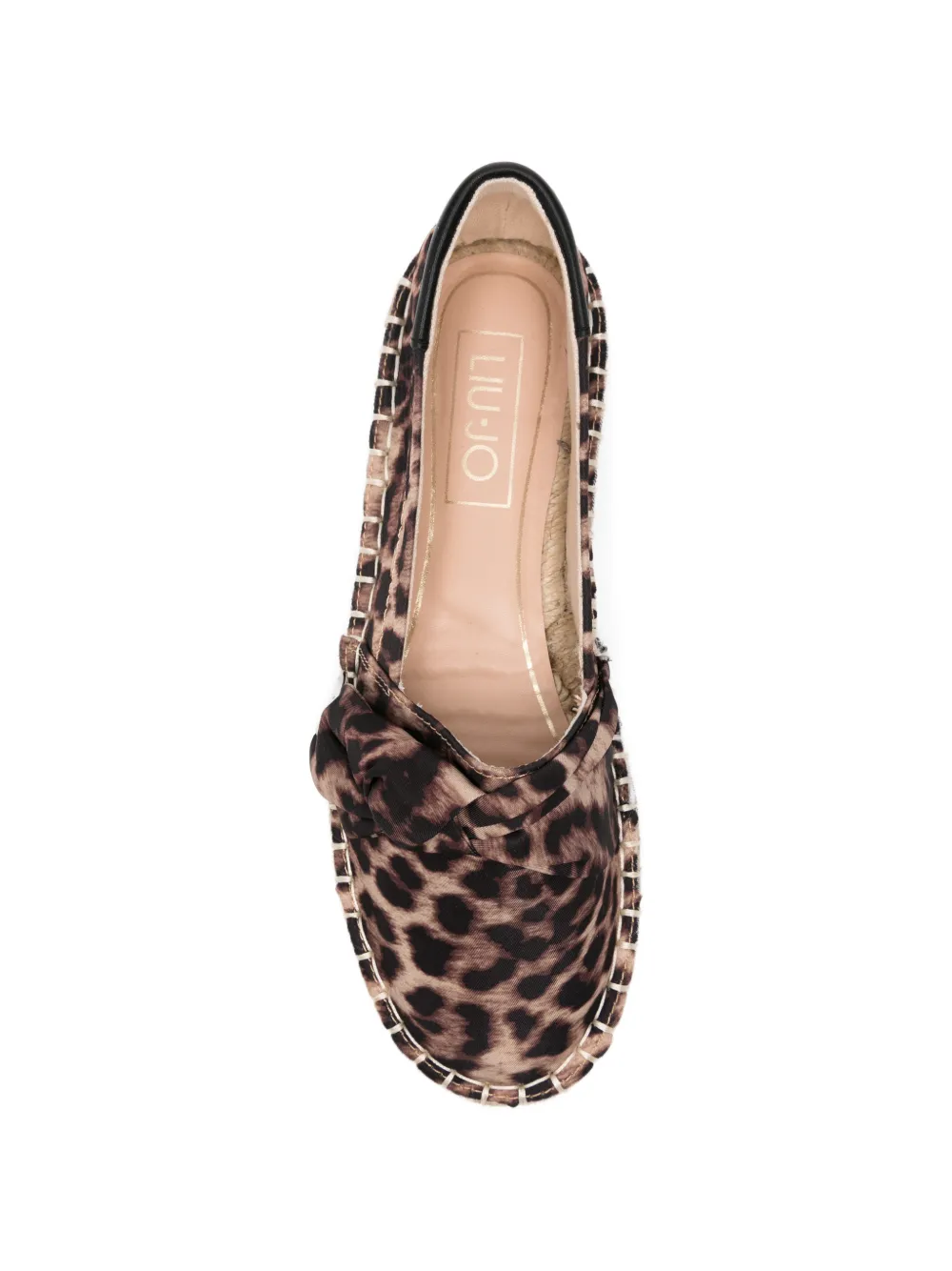 LIU JO leopard-print knot-detail espadrilles Bruin