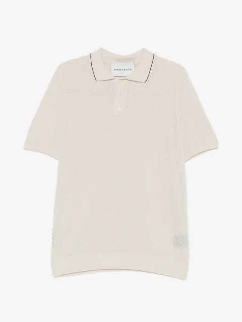 AMARANTO  polo en maille ajourée