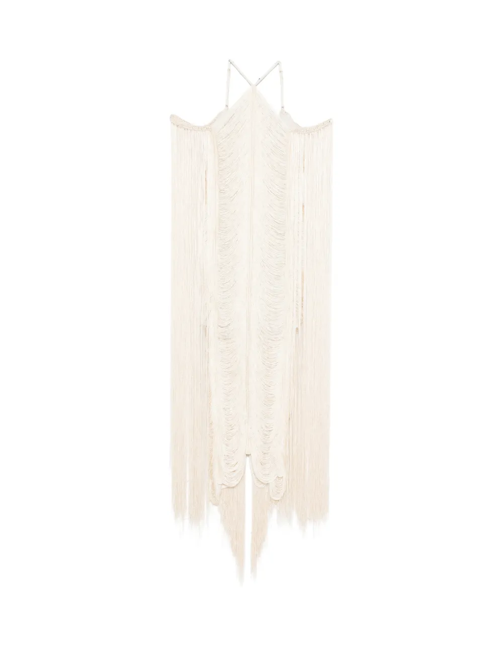 Bless fringed maxi dress - Toni neutri