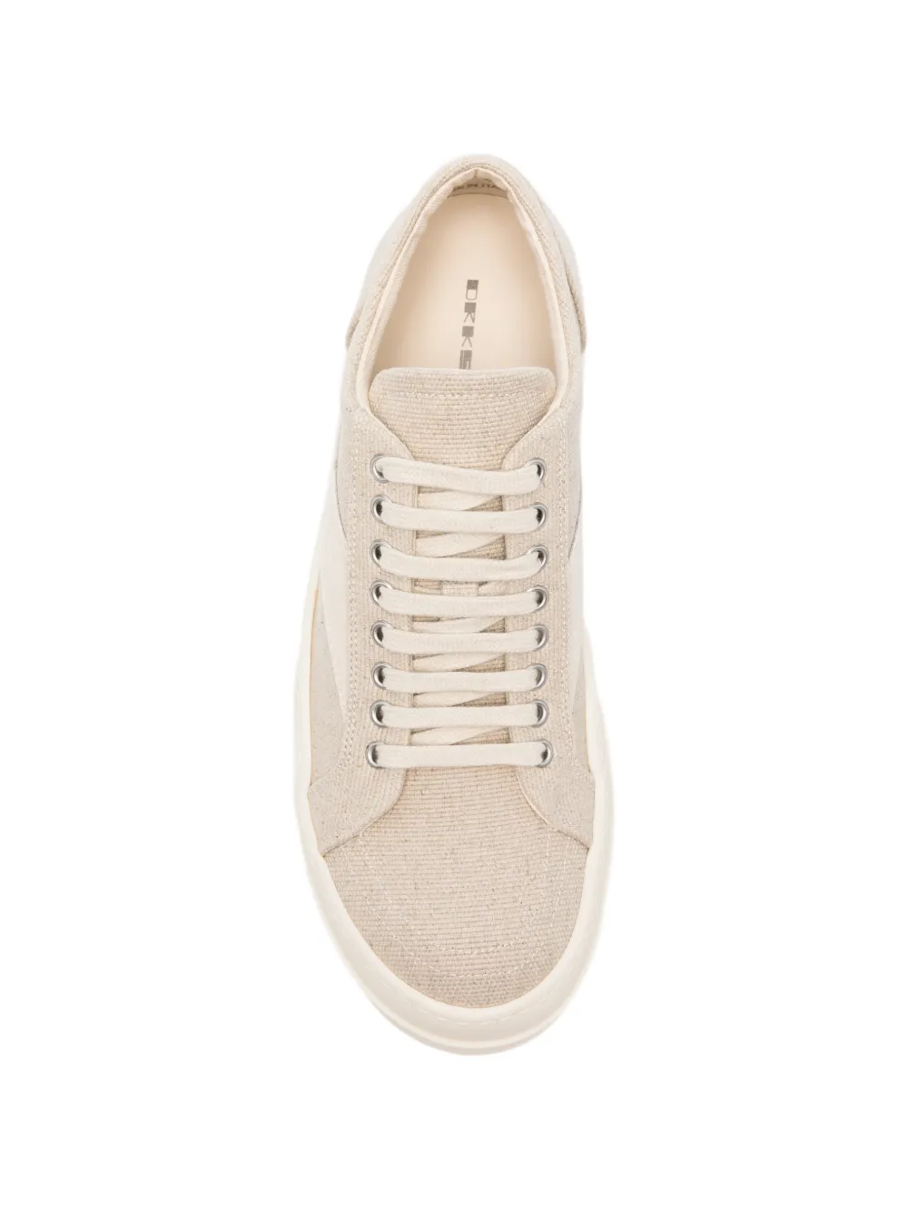 Rick Owens DRKSHDW lace-up panel sneakers Beige
