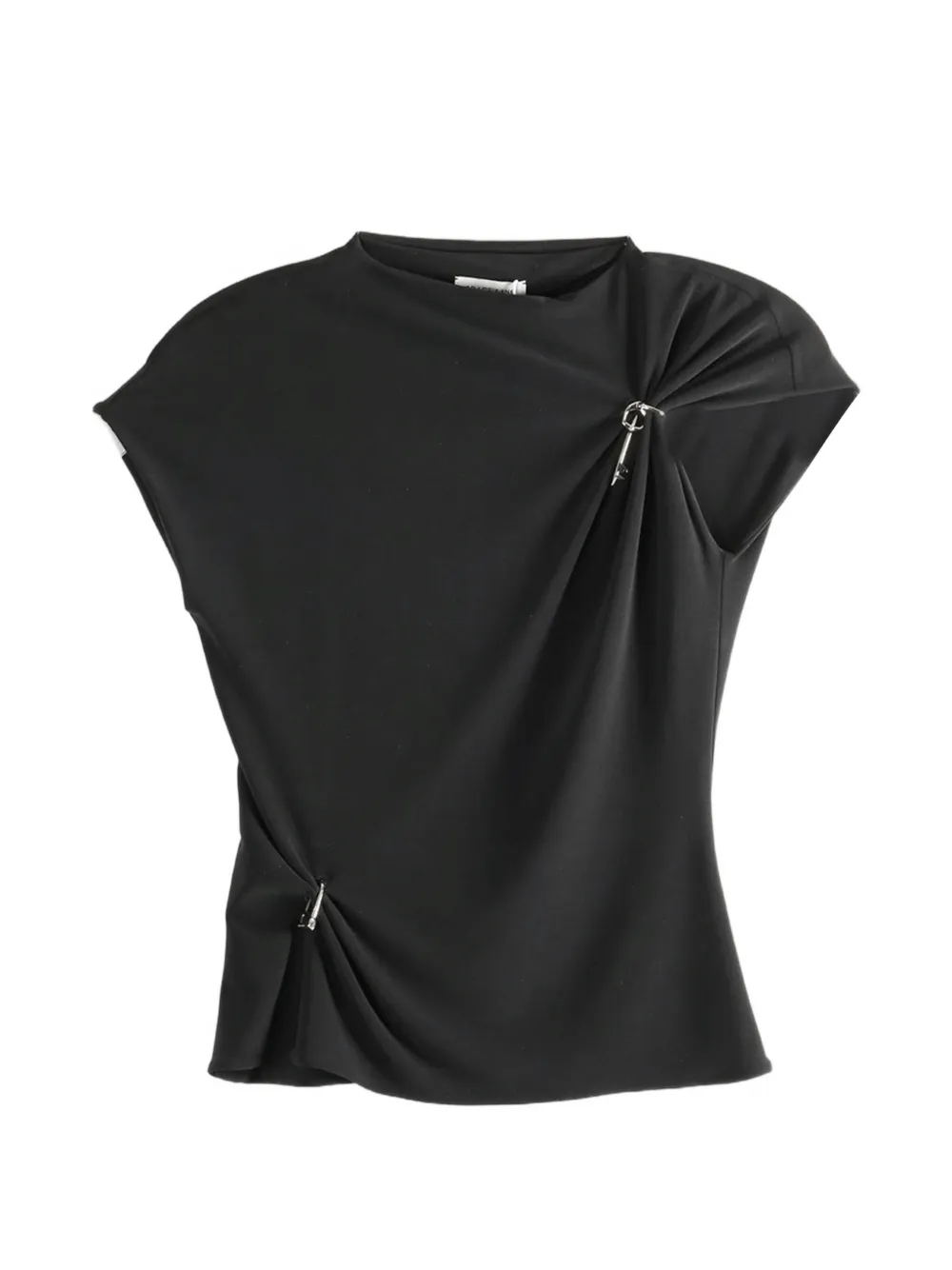 Grace Ling draped pin top - Nero