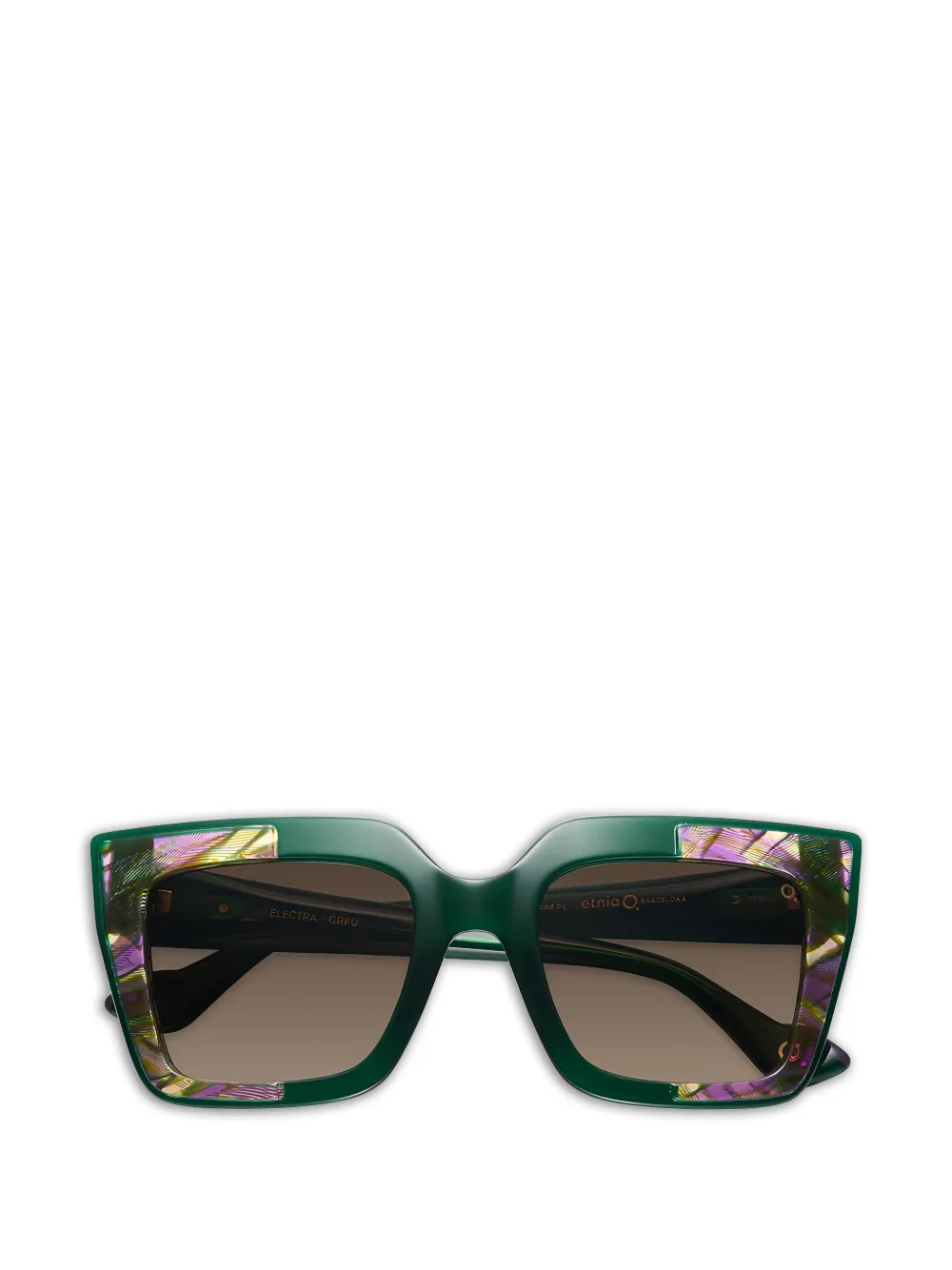 Etnia Barcelona patterned square-frame sunglasses - Verde