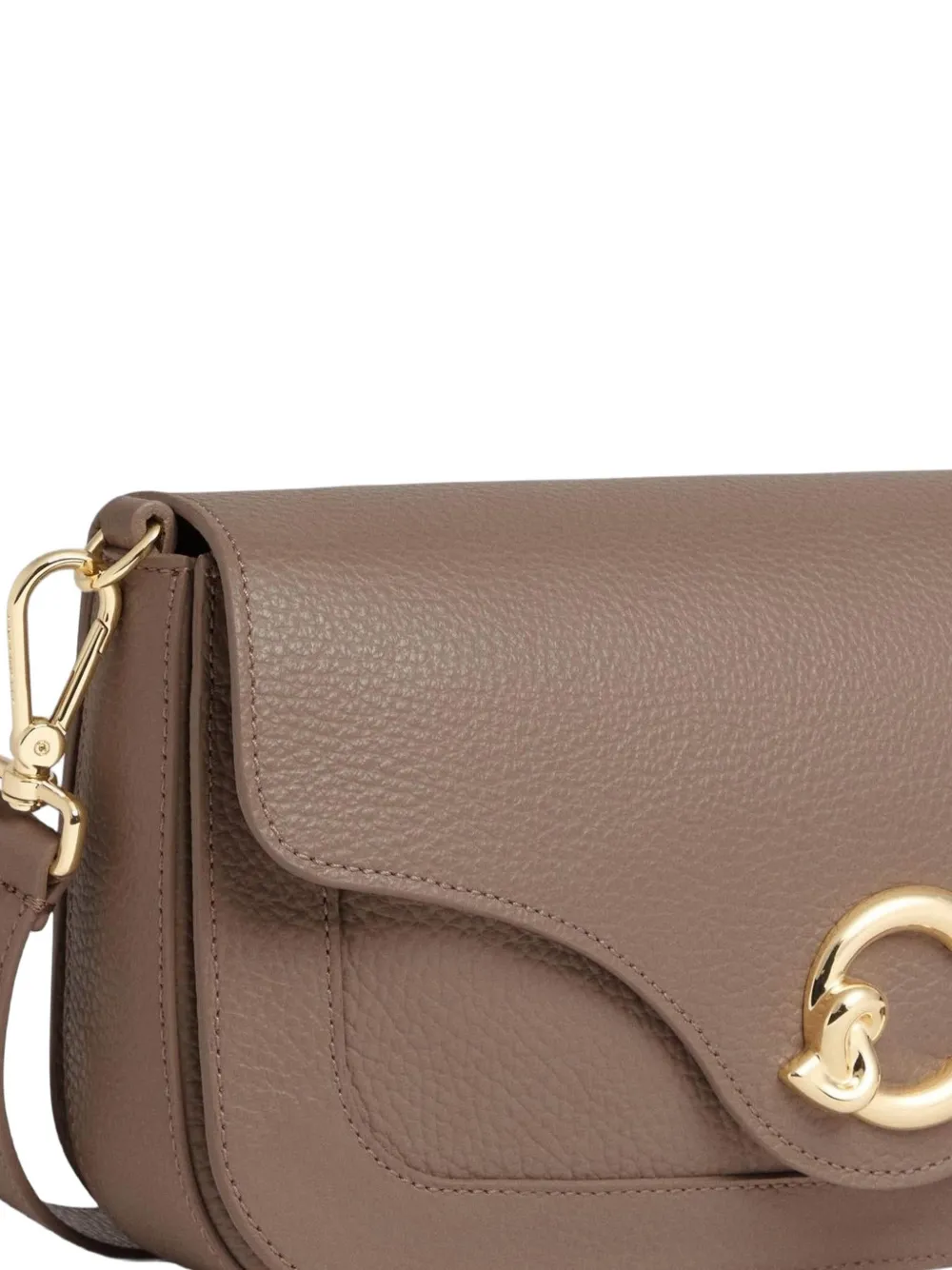 Coccinelle Schoudertas met logo Beige