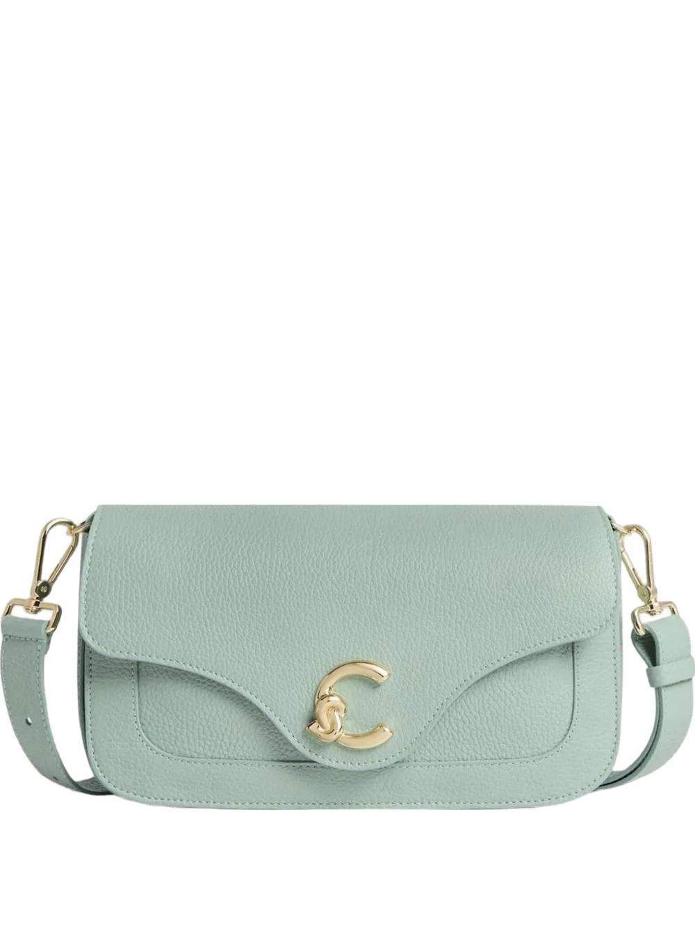 Coccinelle medium C-Me magnet-fastening shoulder bag - Verde