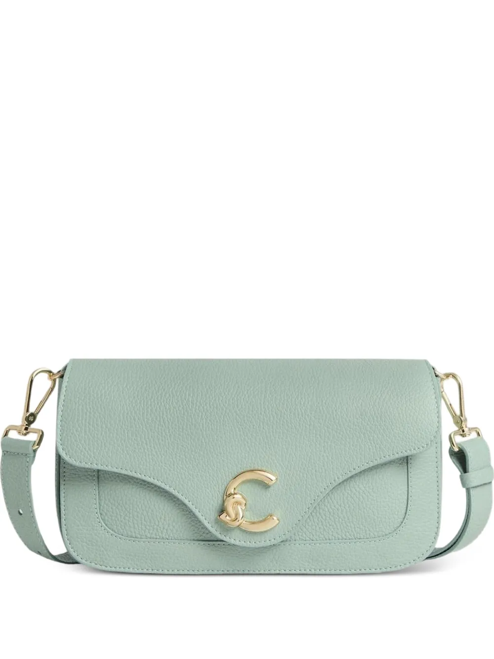 Coccinelle medium C-Me magnet-fastening shoulder bag - Verde