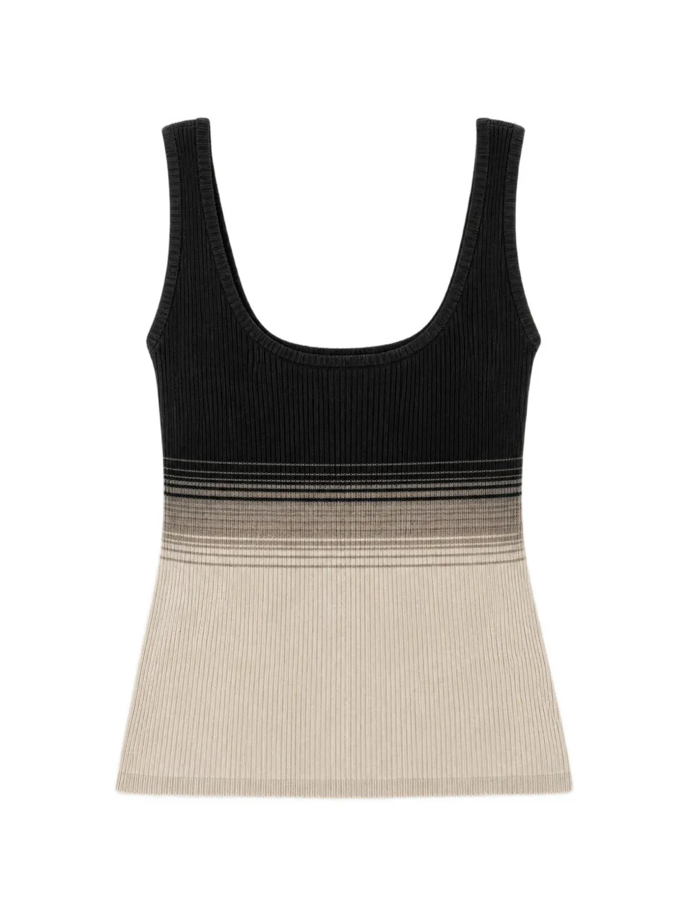 Grace Ling ribbed-knit ombré top - Toni neutri